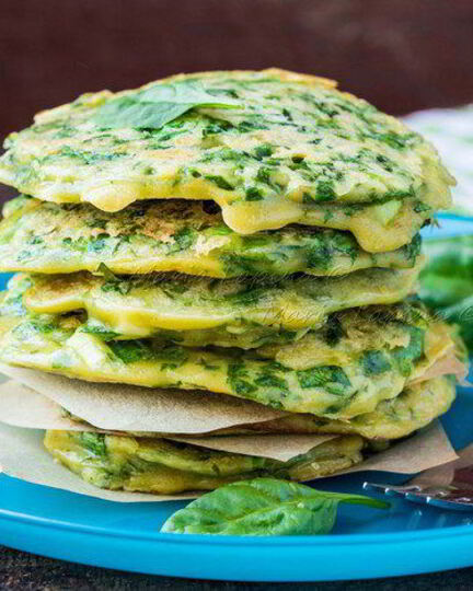 Рецепт оладий из зелени