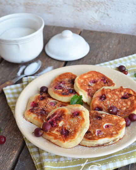 Рецепт оладий с крыжовником