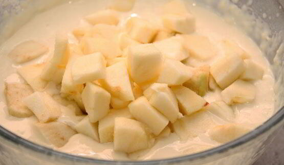 оладьи с яблоками