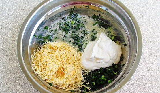 оладьи с зеленым луком