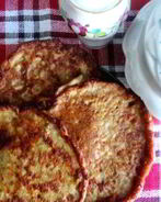 Печеночные оладьи с сыром