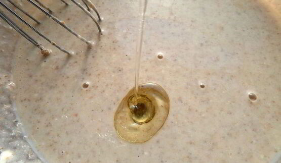 постные оладушки с финиками и бананами