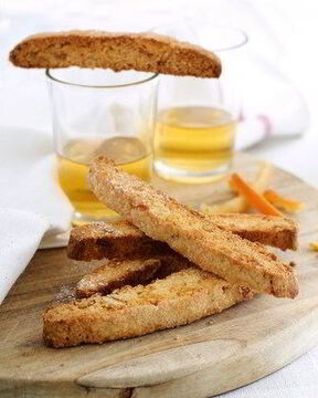 Апельсиновое бискотти с белым шоколадом