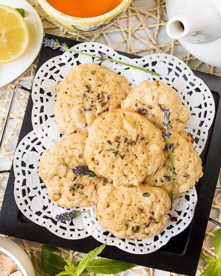 Рецепт лавандового печенья с белым шоколадом