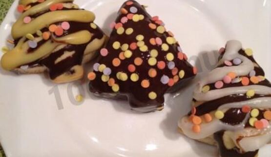 печенье елочка на новый год новогоднее