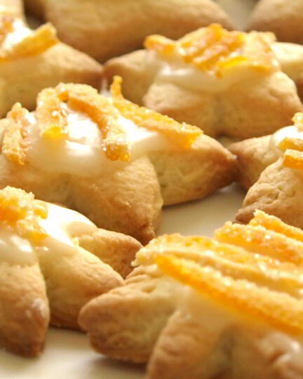 Рецепт печенья с апельсиновой глазурью и цукатами