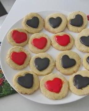 Печенье-валентинки из кукурузной муки