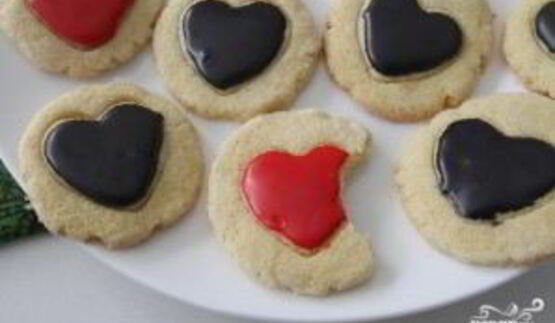печенье-валентинки из кукурузной муки