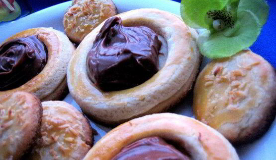 песочное печенье с шоколадом