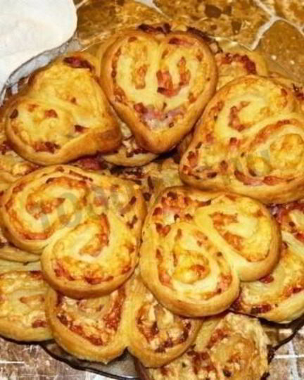 Рецепт рулетиков с ветчиной