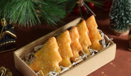 творожное печенье елочки