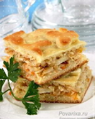 Бабушкин пирог с рыбой и капустой