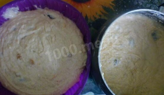 быстрый пирог с изюмом