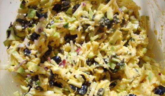 киш с кабачками и маслинами