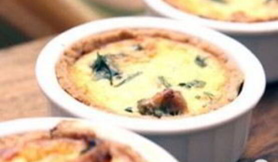 киш с курицей и шпинатом