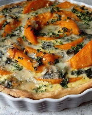 Киш с тыквой и сыром рокфор