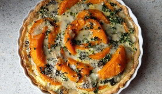 киш с тыквой и сыром рокфор