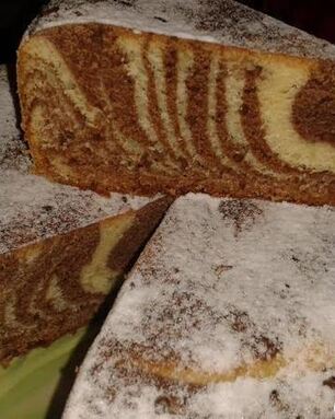 Мраморный пирог из мультиварки