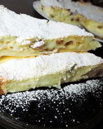 Мятый творожный пирог с лавашом