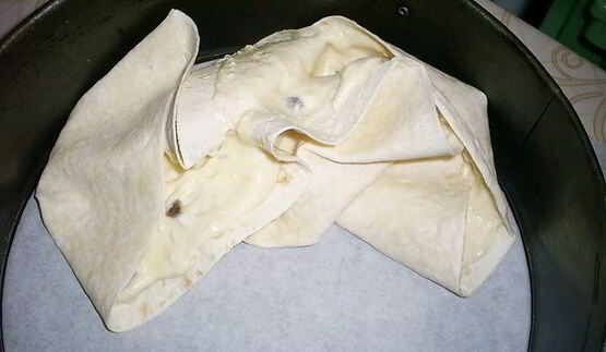 мятый творожный пирог с лавашом