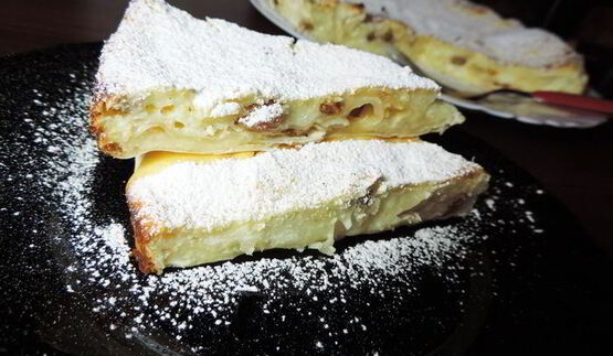 мятый творожный пирог с лавашом