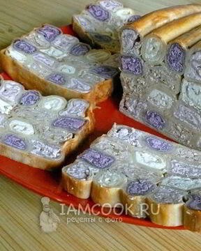 Пирог блинный с творожной начинкой