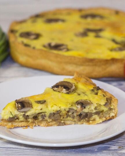 Рецепт пирога с грибами и сыром