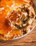 Пирог с курицей, грибами и спаржей