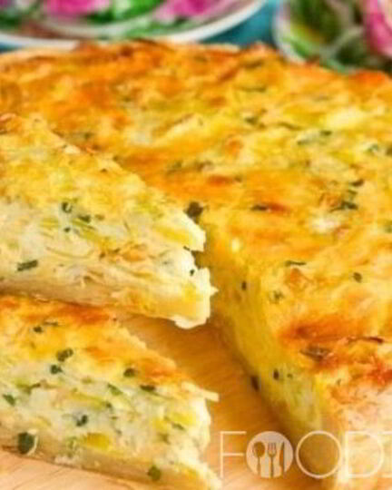 Рецепт пирога с луком и сыром