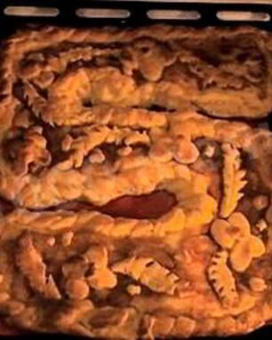 Пирог яблочный дрожжевойПятерка