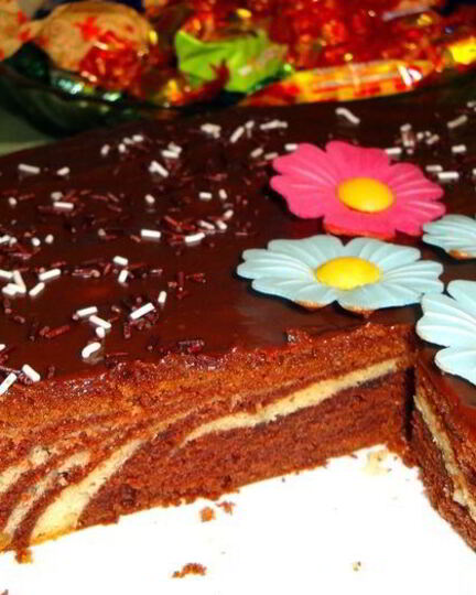 Рецепт пирога зебра