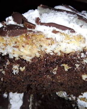 Шоколадно-кокосовый пирог