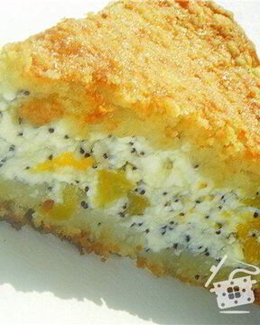 Творожно-абрикосово-маковый пирог