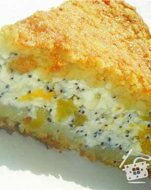 Творожно-абрикосово-маковый пирог