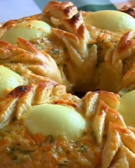 Рецепт закусочного пирога из курицы