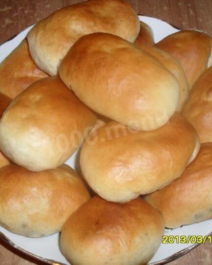 Рецепт пирожков дрожжевых с капустой в духовке