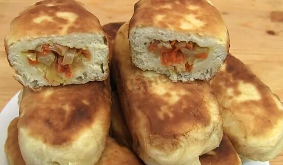 пирожки из теста без дрожжей на сковороде