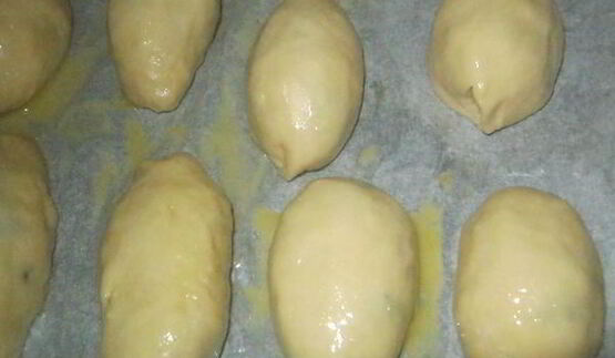 пирожки с грибами, луком и яйцом