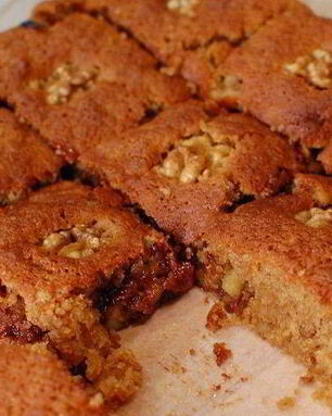 Апельсиновые брауни с грецкими орехами