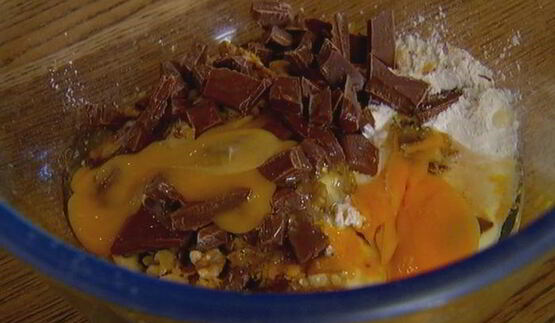 апельсиновые брауни с грецкими орехами