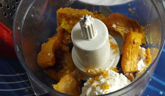 овсяно-ореховое пирожное с тыквенно-творожным кремом