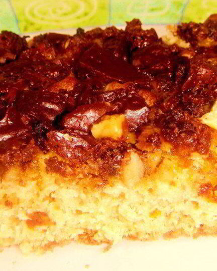 Рецепт овсяных пирожных с шоколадом и орехами