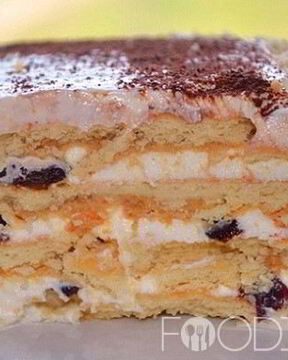 Пирожное из печенья со сгущенкой