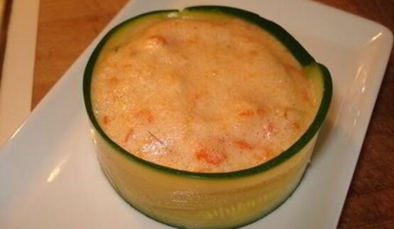 пирожные с томатным муссом и морковным кремом