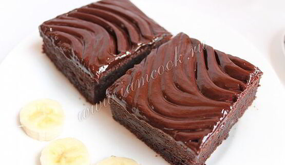 шоколадно-банановые пирожные