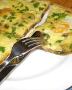 Флорентийская пицца со шпинатом и грибами