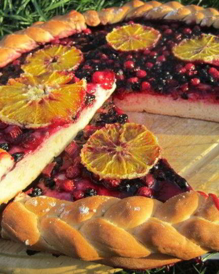 Рецепт фруктово-ягодной пиццы