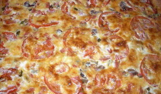 легкая пицца из творожного теста