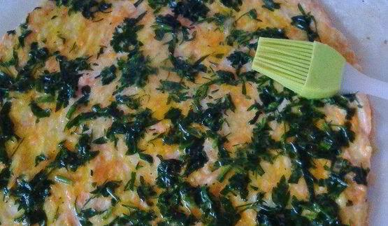 пицца из тыквы с курицей