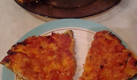 пицца из тыквы с курицей